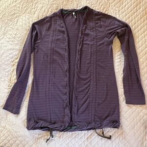 Matilda Jane Purple Open-Front Knit Sweater Medium EUC